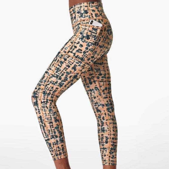 Sweaty Betty Pants - SWEATY BETTY London Leggings Super Sculpt 7/8 Length 24" Size Small PHONE POCKET
